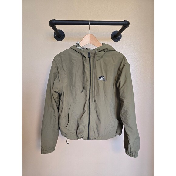 Lurking Class olive green zip up street wear jacket Women's size small - Picture 1 of 11